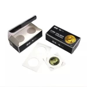 동전 주화 코인 수집 종이 홀더 케이스 흠집 방지 보호 페이퍼 50P