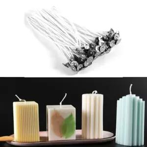 화이트 코튼 심지 스모크리스 면심지 캔들 향초 양초 재료 용품 소이캔들 부자재 8cm 10cm 15cm 50개입