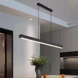 LED 팬던트 라인조명 무타공 직부형 인테리어 식탁등 거실 주방 일자 40W 1000mm