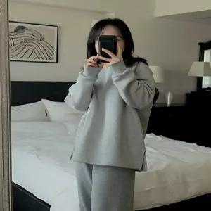 MADE 말랑웜기모 오버핏 트임 맨투맨 티셔츠 (5color)