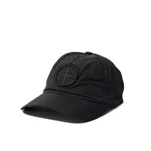 [스톤아일랜드] 드로스트링 볼캡 모자 블랙 9100011