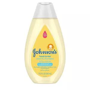 존슨즈 헤드 투 토 눈이 맵지 않은 베이비 워시  샴푸 민감한 의 289 ml (10.2 온스)