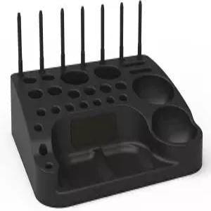 부드러운 자석과 나사 스풀 스탠드가 있는 아벤틱 ABS 플라이 타이잉 툴 캐디 데스크톱 정리함 홀더 및