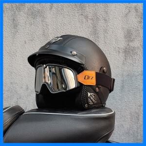 오토바이 레트로 PU 가죽 3/4 스쿠터 하프 헬멧 커플 헬멧 DOT 승인 M-XXL