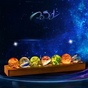 크리스탈 컬러 유약 공 빛나는 드래곤 비즈 유리 장식 구  수집 천문학 기념품 홈