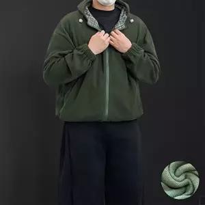 [모로엠]체크 패턴 후드 극세사 플리스 자켓 2컬러 ON-JUA-QWFLADQ0