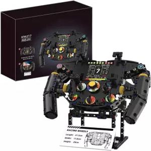 Xbrtmbuild 레이싱 시뮬레이터 스티어링 휠 빌딩 세트 기계식 게이밍 심 자동차가 어른들이 조립할 수 있는