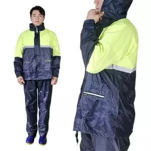 [하프클럽/]형광 방수 작업용 낚시용 라이더 안전우의 상하