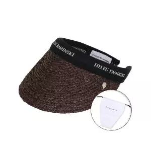 [헬렌카민스키] 25FW 여성 비앙카 바이저햇 초콜릿블랙로고 더스트백 포함 HAT50265 CHOCOLATEBLAC