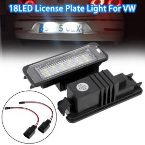 루보식 18SMD 오류  LED VW 골프 MK4 MK5 MK6 Passat 폴로 CC Eos 2Pcs 자동차 액세서리 라이센스 번호 플