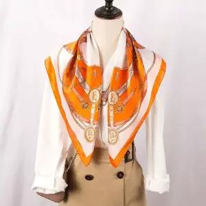 [하프클럽/]봄 가을 마름모 실크 스카프 18종 DK-0277