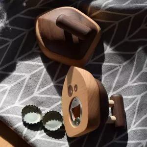 북유럽식 특이한 나무 병따개 웜목 원목 플랜테리어 오프너