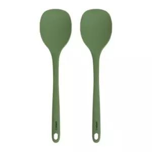 블루마마 조리 도구 실리콘 주걱 주방 용품 카키X2