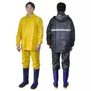 [하프클럽/]심플 보급형 방수 안전우의 상하 옐로우 XL