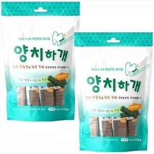 양치하개 덴탈케어 14p 210g 2개 강아지 덴탈껌 치석 입냄새 제거