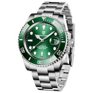 [미국배송] 파가니 디자인 남성용 시계 NH35/8215 무브먼트 오토매틱 워치 40MM 사파이어 글래스 316L 스테인리스 스틸 캘린더 다이버 방수 손목시계