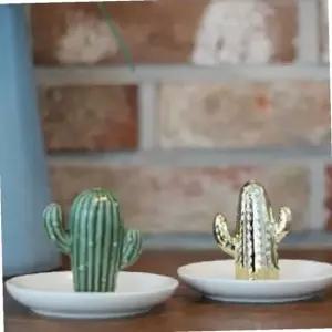 ksr 선인장 악세사리 도자기장식 미니어처 트레이골드