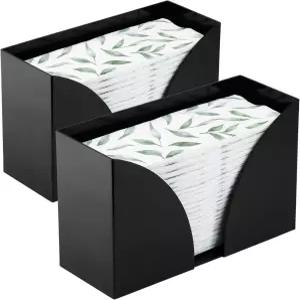 간단히 상상해 보세요 아크릴 냅킨 홀더 벽걸이 2팩 블랙 - 욕실 및 주방 액세서리용 멀티폴드 종이 타월