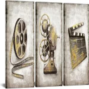 Apicoture 대형 홈 시어터 데코 시네마 월 아트 영화 제작 컨셉 레트로 릴 포스터 극장용 영화관용 인쇄물