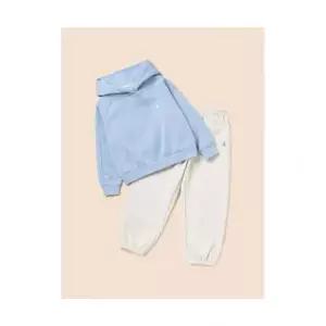 빈폴 키즈 여아 베이직 기모 후드 스웨트 상하 세트 스카이 블루 (BI5X41G03Q) 309712