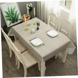 테이블보 러빙유 격자무늬 식탁보 2p(152x137cm) 방수 식탁커버