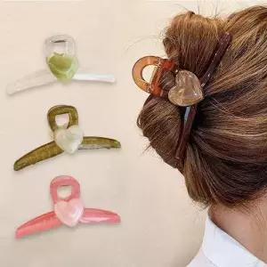 집게핀 하트 집게핀 머리핀 올림 헤어 빅사이즈 큰 WFISAW0