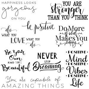 Ctosree 9피스 비닐 벽 스티커 영감을 주는 말 데칼 동기 부여 문구 벽화 대형 탈착식 인용구 긍정적인 글자 단어 홈 사무실 학교 기숙사용 (클래식)