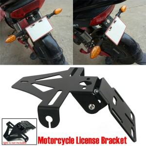 [호환품]바이크 오토바이 라이센스 플레이트 마운트 브래킷 테일 후면 라이트 홀더 ATV 먼지 자전거 스포츠