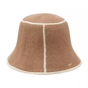 헤지스 HAZZYS 베이지 라인배색 면혼방 벙거지 모자 HILG4F702I2