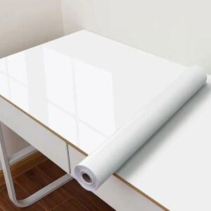 광택 흰색 스티커 비닐 자체 접착 방수 오일 증거 주방 카운터 패널 가구 혁신 벽지