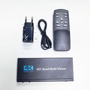 4K 쿼드 멀티 뷰어 HDMI 호환 4 in 1 out 1080P 4x1 화면 Seamless Switcher 5 플스호환 카메라 PC TV 모니