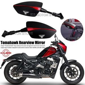 칼리브로 650 700 범용 CNC 알루미늄 토마호크 백미러 8mm 10mm 바이크 오토바이 사이드