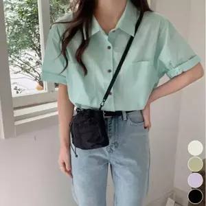 가방 버킷백 여자 스트링 나일론 미니 크로스백