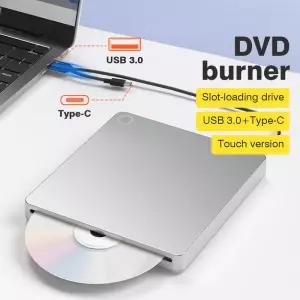 CD롬 플레이어 USB30 외부 DVD 버너 Type-C CD - RW 드 PC 노트북 MacBook 휴대용 CDDVD ROM