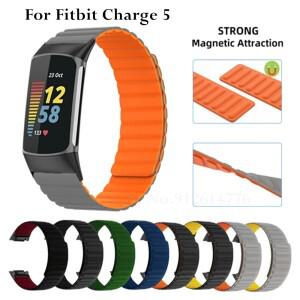 Fitbit 충전 용 손목 스트랩 6 5 Fit Bit Charge6 자기 실리콘 스마트 호환 시계 밴드 벨트 팔찌 액세서리