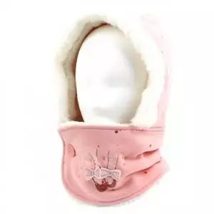 (옵션 핑크)스완발레 어린이 후드 워머 목도리 후드넥 방한 모자