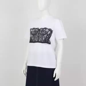 [알렉산더맥퀸]ALEXANDER MCQUEEN 레이스 코르셋 반팔티 689062 QZAFC 0909 835620