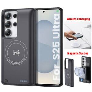 삼성 갤럭시 S22 S23 S24 S25 울트라 플러스용 10000mAh 무선 충전 보조배터리 케이스 휴대용 파워뱅크 커버