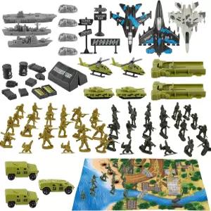 TOY 라이프 아미 남성 플레이 세트 - 액션 피규어 소년용 장난감 군인 플라스틱 그린