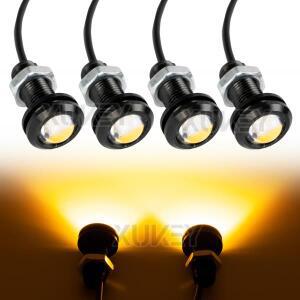 LED 전면 그릴 앰버 마커, 록 조명, 독수리 눈 호크아이 키트, 신호 주차 DRL, 범용 자동차 SUV, 4x, 12V