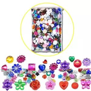 큐빅보석비즈 단면비즈 (대용량) -모양혼합 장식비즈 단면비즈