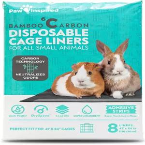 발에서 영감을 받은 일회용 기니피그 케이지 라이너 대나무 냄새 조절 페럿 토끼 햄스터 작은 동물을 위한