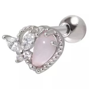 써지컬 스틸 베이비 하트 나비 패션 피어싱 한쪽