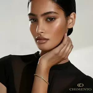 키멘토 18K 3.3mm 이터니티 다이아 스트레치 스프링 팔찌