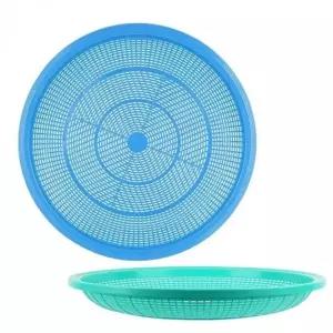 플라스틱 원형 물빠짐 채반 소쿠리 색상랜덤 식기건조망