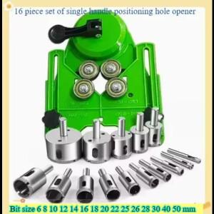 이중 흡입 컵이 있는 다이아몬드 구멍 톱 키트  세라믹  유리  타일용  드릴 세트  가이드 지그 고정장치