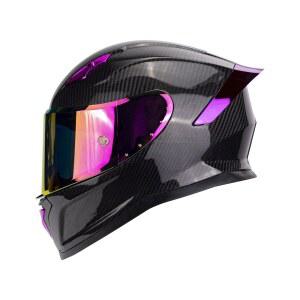 블루투스 헬멧 일체형 카본 섬유 풀 페이스 오토바이 바이크 바이저 포함 여성용 스피커 포켓 DOT 승인