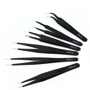 [2개구성] 스티커 집게 트위저 블랙 6종 비즈 네일아트 다이어리꾸미기 IPW9D207E