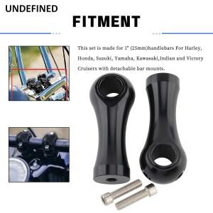 할리 혼다 호환 야마하 가와사키 인디언 빅토리 크루저용 범용 핸들라이저 클램프 마운트 키트 4 인치 바이