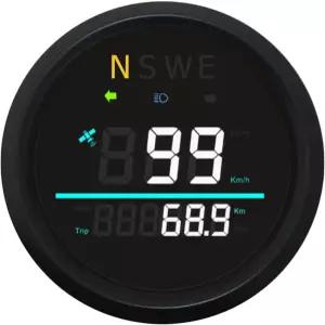 85mm 디지털 속도계 자동차 GPS 주행 거리계 타입 0999 KM /HMPH 턴 라이트 하이 빔 932VDC 방수 기능 포함